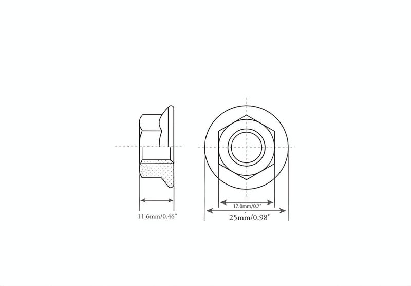 heyday M12x1.25 Serrated Flange Hex Lock Nuts 8 Pcs 304 Stainless Steel 18-8, Full Thread, Hex Drive, Bright Finish - Image 2